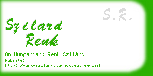 szilard renk business card