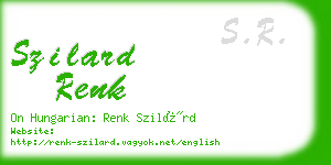 szilard renk business card